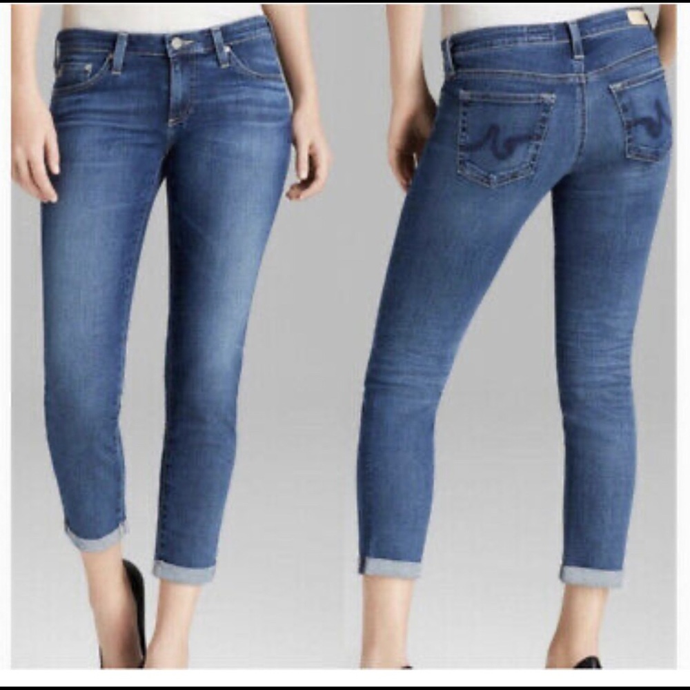 AG THE STILT ROLL-UP Cigarette Jeans size 27